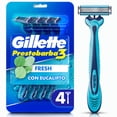 thumbnail image 1 of Rastrillo Gillette Prestobarba3 Fresh con Eucalipto 4 pzas, 1 of 5