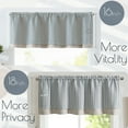 thumbnail image 5 of Curtainking Stripe Rod Pocket Kitchen Valance 50x16 inch Double Layer Farmhouse Window Valances for Living Room 1 Panel Blue on Beige, 5 of 7