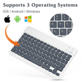 thumbnail image 5 of Rechargeable Bluetooth Keyboard and Mouse Combo Ultra Slim Full-Size Keyboard and Mouse for Ulefone Note 11P and All Bluetooth Enabled Mac/Tablet/iPad/PC/Laptop - Shadow Grey with Black Mouse, 5 of 7