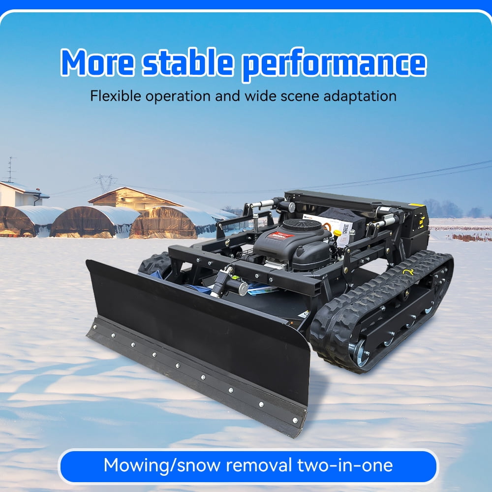 90cm Robotic Lawn Mowers, 22 Horsepower, With 51 Inch Snow Plow, Detachable  600m Remote Control, Track Off-Road, 65 Degree Climbing Angle