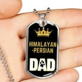 thumbnail image 2 of Himalayanpersian Cat Dad Necklace Stainless Steel or 18k Gold Dog Tag 24" Chain, 2 of 8