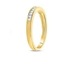thumbnail image 4 of Channel Set Diamond Wedding Band Ring 1/7 Carat (Ctw H-I, I1-I2) in 14K Yellow Gold for Women, 4 of 6