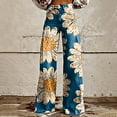 thumbnail image 2 of yunLCZ Wide Leg Pants Woman 2025 New Summer Flower Wide Leg Pants Lightweight And Loose Casual Colorful Pants Imitation Jeans Office Slacks, 2 of 4