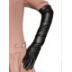 thumbnail image 1 of Women Simulation Gloves Leather Silky Lining Long Over Elbow Elegant Mitten 50cm, 1 of 5