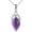 Amethyst, variant on Celtic Natural Stone Necklace for Women Moonstone/Turquoise/Lapis Lazuli/Larimar/Moss Agate Trinity Knot Pendant Jewelry Gift for Mom Women 925 Sterling Silver