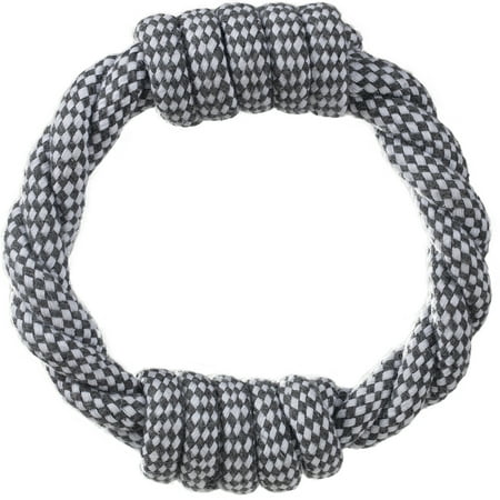 UPC: 0840345116154 | Paws & Pals Dog Teething Play Toy Cotton-Braided Chew Rope Black