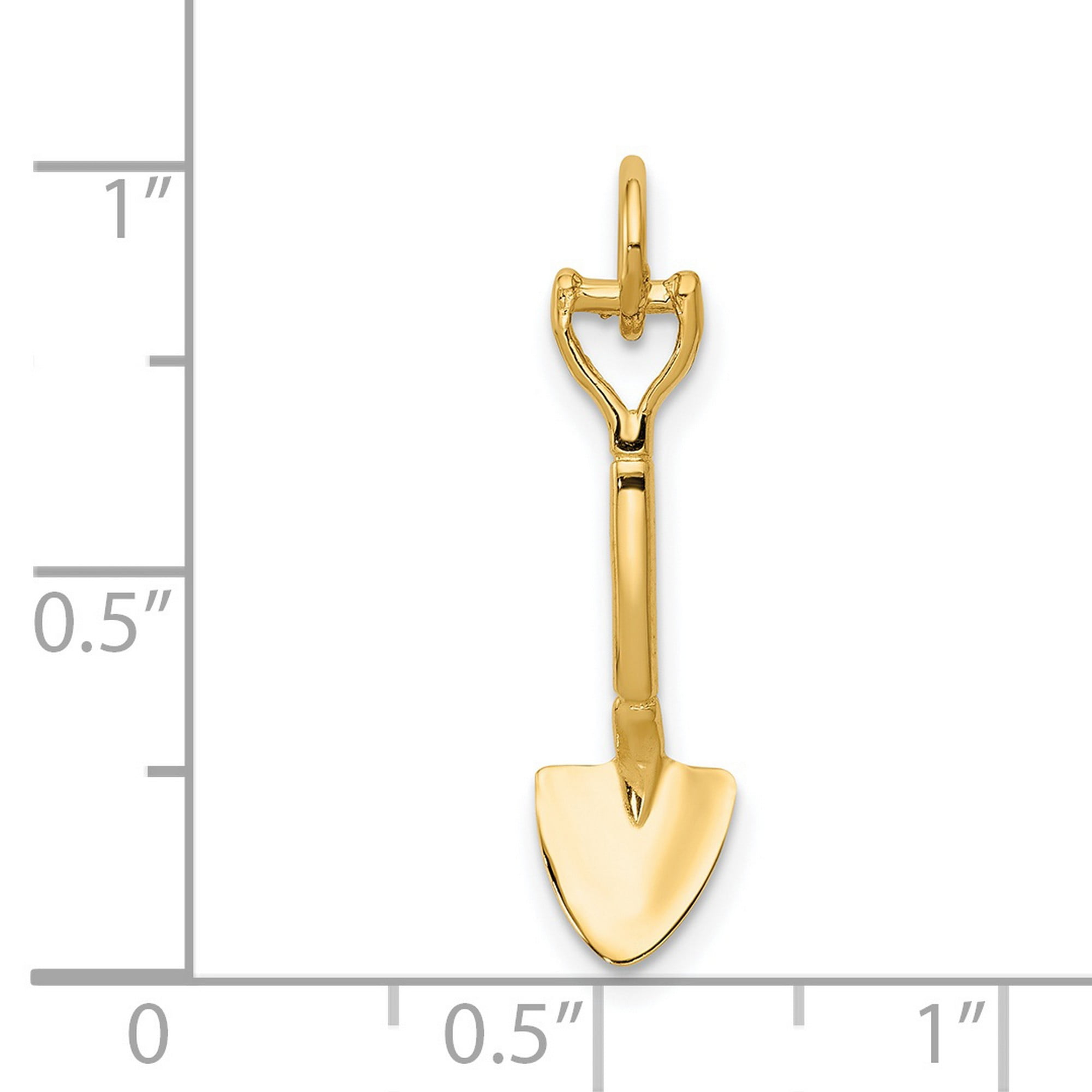 Solid 10K Yellow Gold popular Garden Tool Shovel Spade Charm Pendant M426