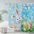 thumbnail image 2 of pipaio 72" x 72" Funny Bunny Easter Shower Curtain Art Cute Rabbit Spring Holiday Home Bathtubs Bathroom Curtain Decoration Washable Durable Polyester Fabric (Hooks Not Included), 2 of 5
