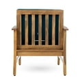 thumbnail image 6 of Oceana Outdoor Teak Finished Acacia Wood Club Chairs with Cushions, Blue., 6 of 9