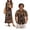 Brown Tropical Palm Leaf, variant on KUIFORTI Couple Matching Outfits Abstract Leaf Fashionable Mens Casual Shirts Hawaii Dress Breathable Short Sleeve Button Down with Soft Fabric for Summer Vacation Trip