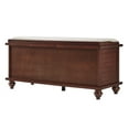 thumbnail image 5 of Weston Home Georgia Storage Bench, Espresso and Beige, 5 of 7