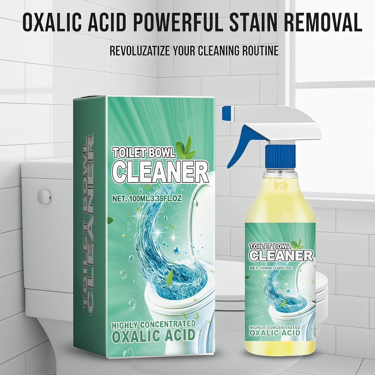 Amirose Bathroom Cleaner, Powerful Stain Removal Cleaner Spray, Powerful Cleaning Foam Cleaner for Bathroom, Kitchen, Bathtub, Toilet, Porcelain, Tiles (3pcs)