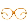 thumbnail image 3 of Womens Oversize Exposed Lens Butterfly Granny Plastic Eyeglasses Orange, 3 of 4