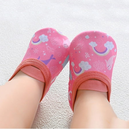 

YOUSNH Baby Socks Aqua The Shoes Socks Non- Cartoon Floor Boys Barefoot Kids Girls Baby Shoes Kids Shoes Pink 9.5 M