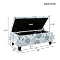 thumbnail image 5 of BOFANG Luxury Floral Ottoman with Soft-Close Lid, Extra Long Storage Bench & Footrest for Living Room, 5 of 10