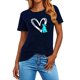 thumbnail image 4 of Mujeres Manga Corta de Verano Tops Pascua Impresa Cuello Redondo, Blusa de Moda Casual para la Primavera, 4 of 5