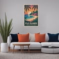 thumbnail image 5 of Retro Fiji Islands Poster Inspirational Motivational Vintage Travel Wall Art for Wellness Studio Yoga Room Bedroom Office Canvas Poster, 5 of 8