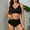 Black, variant on Waisted Swimsuits For Women Scalloped Bikini Sets Back Lace Up Tankini Sets Bathing Suit Shirt And Shorts Two Piece Swimsuits for Women with Shorts Womens Bathing Suits Size Medium High Neck Bikini
