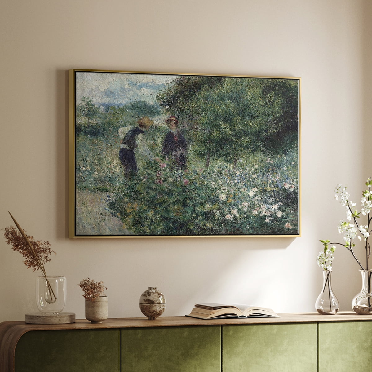 Vintage Botanical Print-LVIII By Wexford Home Framed in Gold Wood Gallery Wrapped Canvas 25 in. x 37 in.