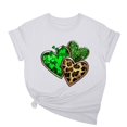 thumbnail image 3 of Inverlee Happy St Patrick's Day Tshirts Women 2024 Four Leaf Clover Graphic T Shirts Oversized Short Sleeve Shirts Blouses Irish Outfit Crew Neck Holiday T-shirt Tops, 3 of 6