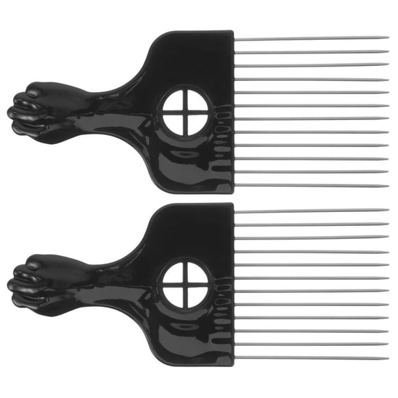 2pcs Hair Pick Afro Pick Styling Hair Lift Combs for Long Thick Curly Hair