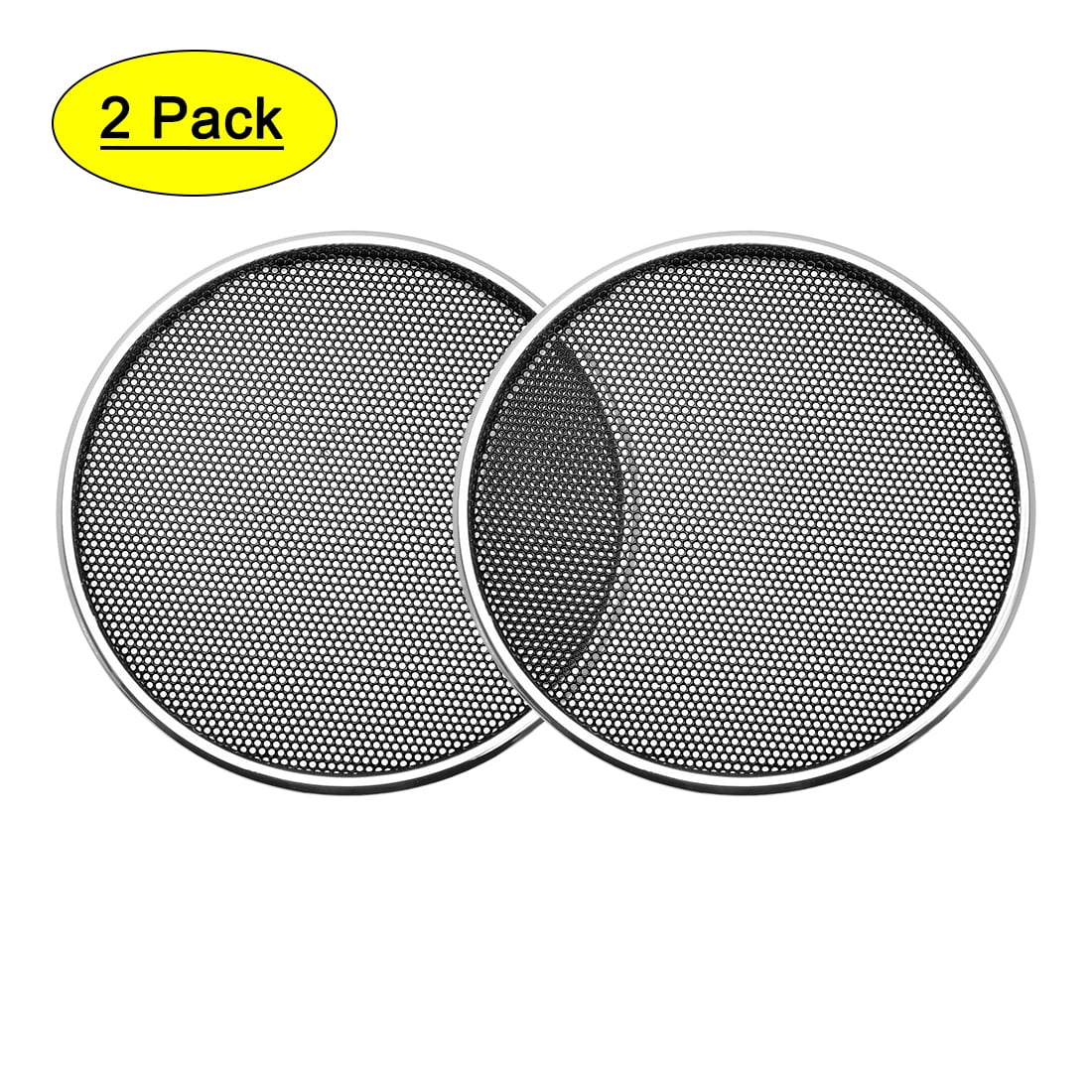 uxcell 2pcs 5 inches Speaker Grill Mesh Decorative Circle Woofer Guard Protector Cover Audio Accessories Silver 