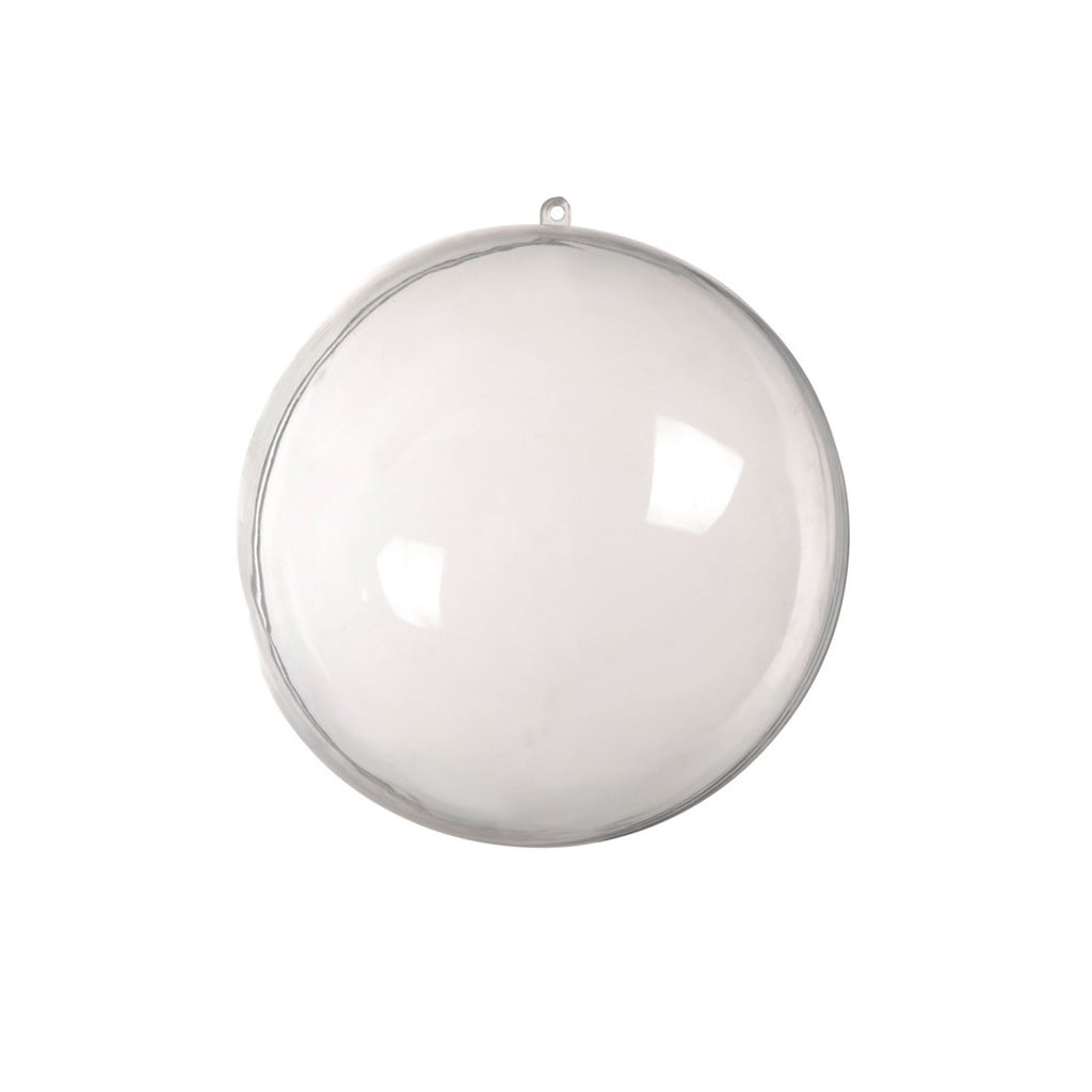 5PCS Clear Plastic Acrylic Craft  Balls Baubles Sphere Fillable Christmas Box