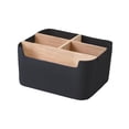 thumbnail image 3 of GUOOL Organisateur de Rangement de Bureau Gain de Place pour Télécommandes Table Basse Table d'Appoint Carrée Carrée Noire, 3 of 9