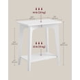 thumbnail image 4 of VASAGLE MAEZO Collection - Side Table, 2-Tier Small Rectangular End Table, 11.8 x 18.9 x 21.8 Inches, Nightstand with Tapered Legs, Curved Transitions, for Small Spaces, Cloud White, 4 of 6