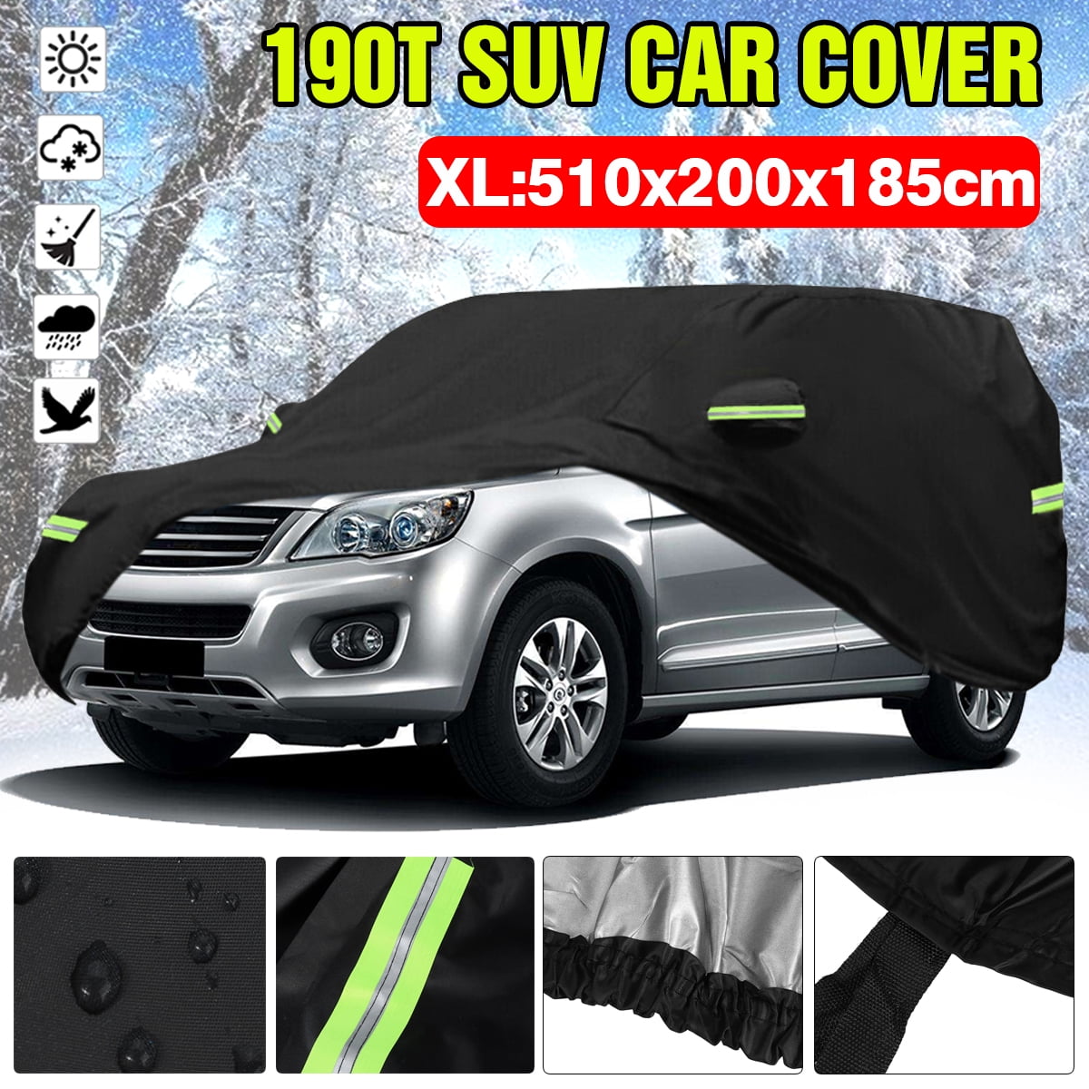 SUV Full Car Covers Waterproof All Weather Windproof Dustproof UV
