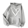 thumbnail image 2 of Vedolay Zip Up Hoodies for Women's Casual Long Sleeve Sweatshirts Crew Neck Relaxed Fit Tops,Gray M, 2 of 5