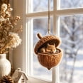 thumbnail image 3 of Christmas Acorn Shaped Animal Ornament 2D Hanging Pendant Woodland Tree Decor Random Cord Design B, 3 of 5