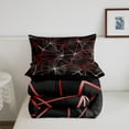 thumbnail image 5 of YST Geometric Comforter Set, Geometry Irregular Diamond Pattern Bedding Set For Kids Teens Adult Women, Lightweight Microfiber Quilt All Season - 1 Comforter, 1 Pillow Case(Black Red, Twin), 5 of 5