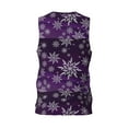 thumbnail image 3 of Gaeub Snowflake Gradient Purple Men's Mesh Basketball Jersey, Quick-Drying Sleeveless Top S-4XL, Loose Muscle Tank Top -Small, 3 of 9