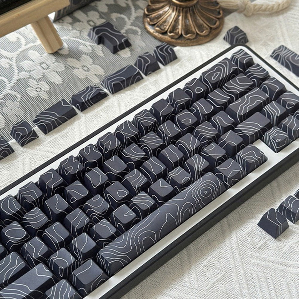 PBT Keycaps Side Print Backlit Keycap Topographic Dye-Sub Key Caps Cherry Profile for Mx Gamer Mechanical Keyboard,1set * keycaps