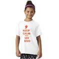 thumbnail image 3 of Keep Calm and Say Boo Halloween Crewneck T Shirts Boy Girl Teen Brisco Brands S, 3 of 6