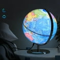 thumbnail image 4 of Desktop Globe,  World Globe With LED Light World Globe, For Kids Teachers 20  With Light And Metal Bottom, 4 of 8
