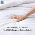 thumbnail image 3 of Kotton Culture 1 Pc Duvet Cover Queen Size/Full Size-100% Egyptian Cotton 600 TC Ultra Soft Premium Durable Comforter Cover Zipper Closure & Corner Ties- (White, 90" X 90"), 3 of 8