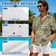 thumbnail image 6 of KUIFORTI Couple Matching Outfits Vintage Palm Tree Lightweight Husband and Wife Clothing Washable Mens Shirts Casual with Soft Fabric Fashionable Fit for Outdoor Picnic, 6 of 7