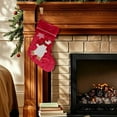thumbnail image 5 of Christmas Stockings Set - Classic Red White 18 Inch Stockings with Snowflake Deer Design for Fireplace Mantle Family Holiday Decor, 5 of 5