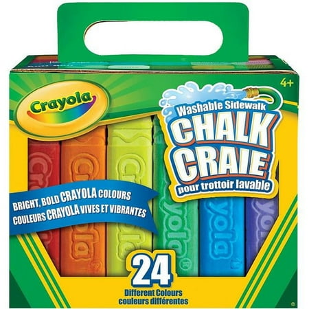 Crayola 30382805 Washable Sidewalk Chalk, 24 Count