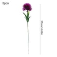 thumbnail image 3 of Beautynvta 5 Pcs Artificial Dandelions Flower Bouquet, Silk Fake Flowers, Wedding Home Hotel Floral Arrangements Decorations Photography Prop Display, Purple, 3 of 6