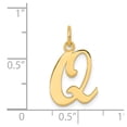 thumbnail image 4 of Auriga 14k Yellow Gold Y Letter Q Initial Charm Pendant for Women, 4 of 6