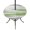 Sage Green, variant on Round Outdoor Tablecloth with Umbrella Hole and Zipper, Gray White Fitted Table Cover with Elastic Edge for 55-60 Inch, Vintage Country Abstract Gradient Mottled Waterproof Patio Tablecoths