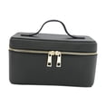 thumbnail image 4 of Bolsa organizadora de maquillaje, bolsa de almacenamiento de cosméticos con divisores para mujeres y niñas, bolsa de maquillaje para mujeres, bolsa de negro, 4 of 8