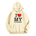 thumbnail image 1 of WEAIXIMIUNG Sweat à Demi-Zip pour Femmes Sans Capuche Saint-Valentin Adulte Manches Longues Imprimé Graphique Sweat à Capuche Pull Sweat-Shirts à Cordon, 1 of 4