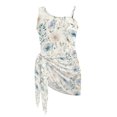 thumbnail image 7 of SEANATIVE Girls Swimwear Set One Piece Swimsuit with Swim Cover Ups Stylish Cut Out Bathing Suit for Vacation Beach Summer Holiday, Size 11-12, Blue Flower Cream White, 7 of 7