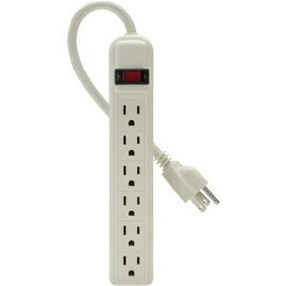 VP2983 3 ft. Cord 6-Outlet Power Strip - Plastic