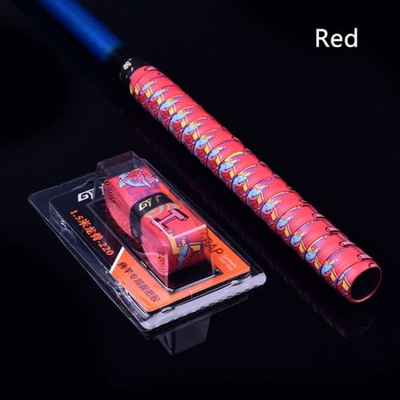 1.5m Shock Absorption Windings Over Bicycle Handle Tennis Squash Racket For Fishing Rod Baseball Bats Anti-slip Band Badminton Sweatband Grip Tape Sweat Absorbed RED