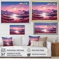 thumbnail image 4 of Designart "Celestial Dreamscape Space Desert Vistas I" Astronomy & Space Framed Wall Art Decor - Modern Pink Space Landscapes Living Room Framed Canvas Art, 4 of 6